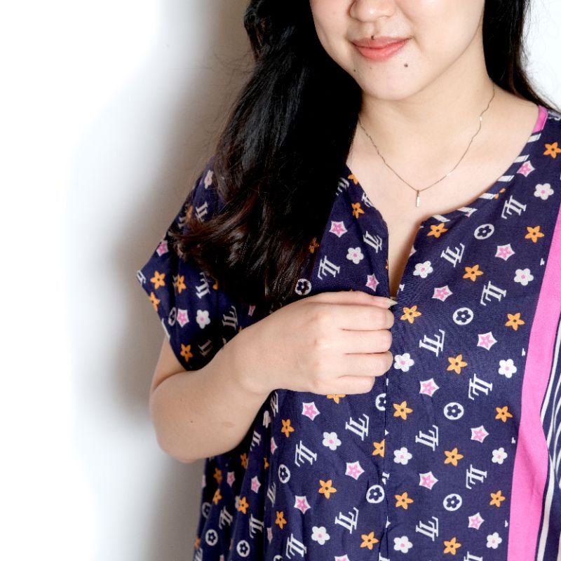 Daster busui bali habel rayon premium panjang semata kaki resleting-5