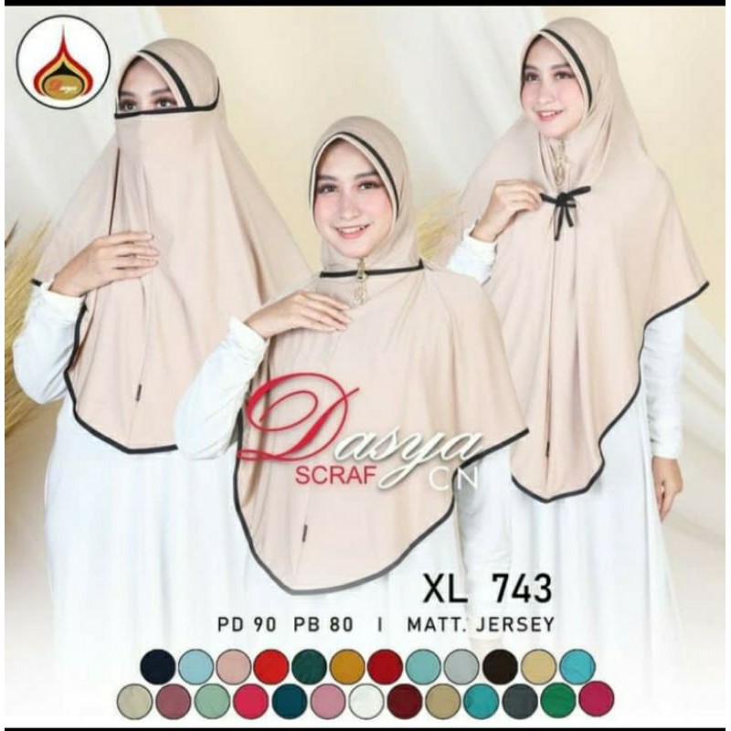 hijab cadar hijab instan / kerudung HANIFAH by regarcollektion/fashion wanita muslim/hijab anti debu