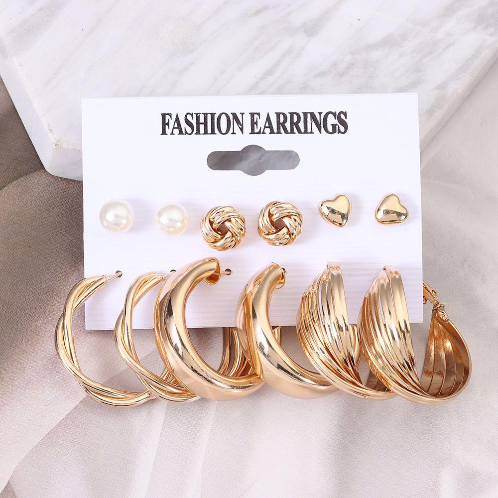 R-bunga Anting Set Elegan Kupu-Kupu Bohemian Geometris Vintage Perhiasan