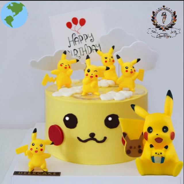 Action figure Pokemon Pikachu / Mainan Pokemon Mini / Topper kue cake