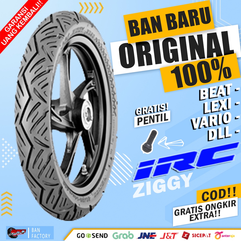 Ban Motor  IRC NR90 ZIGGY Ring 14 Tubeless Ban Tubles Depan Belakang Motor Matic Beat Vario Scoopy PCX AEROX Ring 14