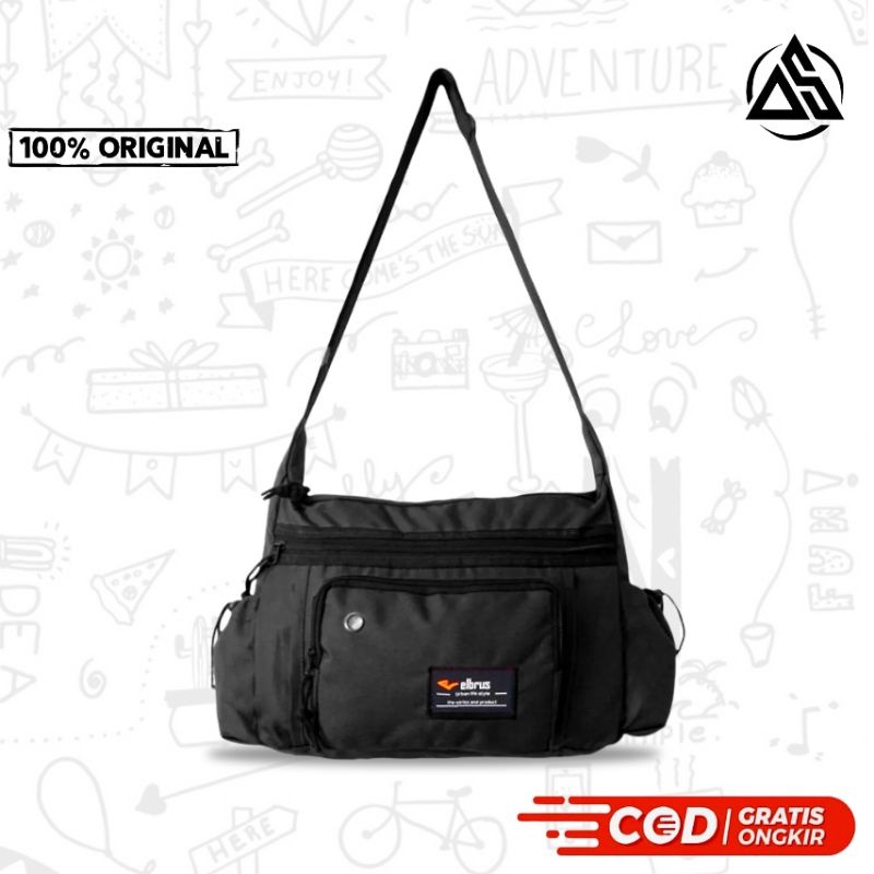 AUTHENTIC Tas Selempang Slempang Sling Bag Pria Cowok Besar Tas Slepang Kerja Kuliah Sekolah Travel Bag Distro Original Murah