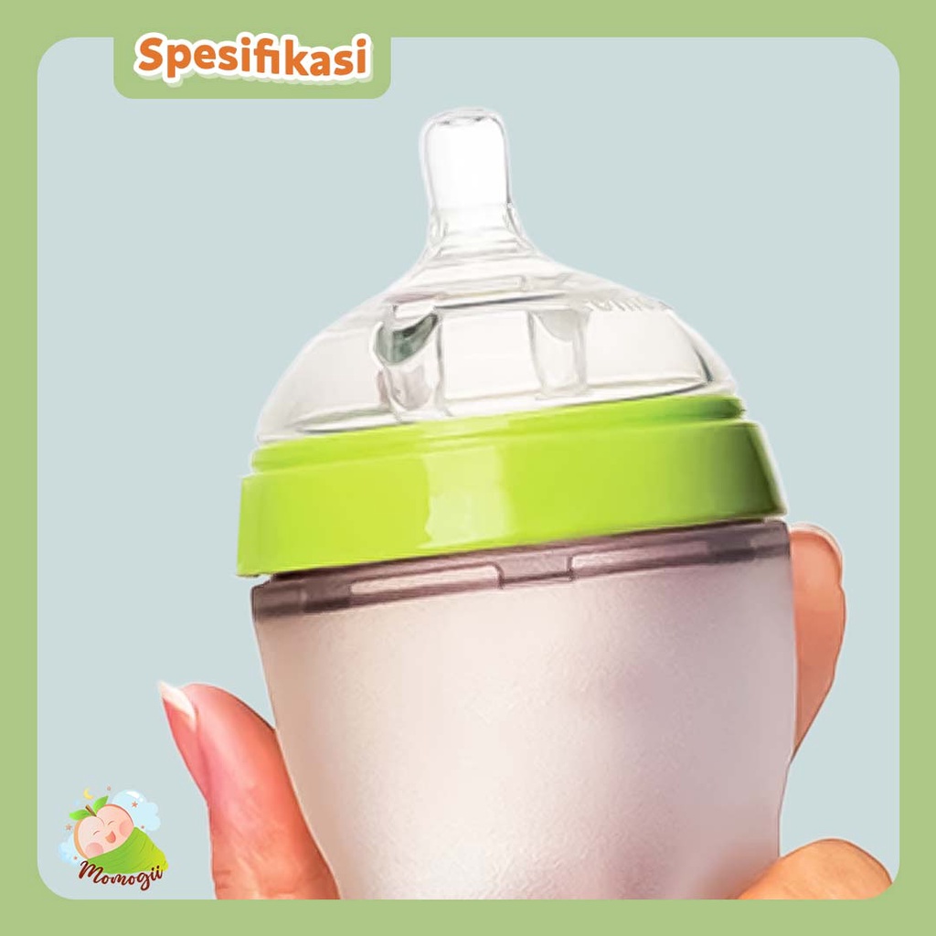 MOMOGII Premium Botol Dot Silikon 150ml / 250ml Botol Susu Bayi Wide Neck Silicone Food Grade Tahan Panas