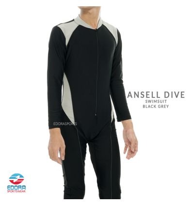 Baju Renang Model Jumpsuit Full Body Unisex Pria Wanita ANSELL DIVE EDORA