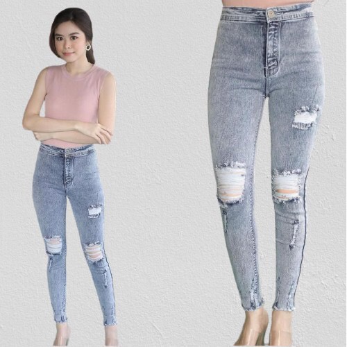 celana highwaist  jeans wanita jsk murah premium high waist