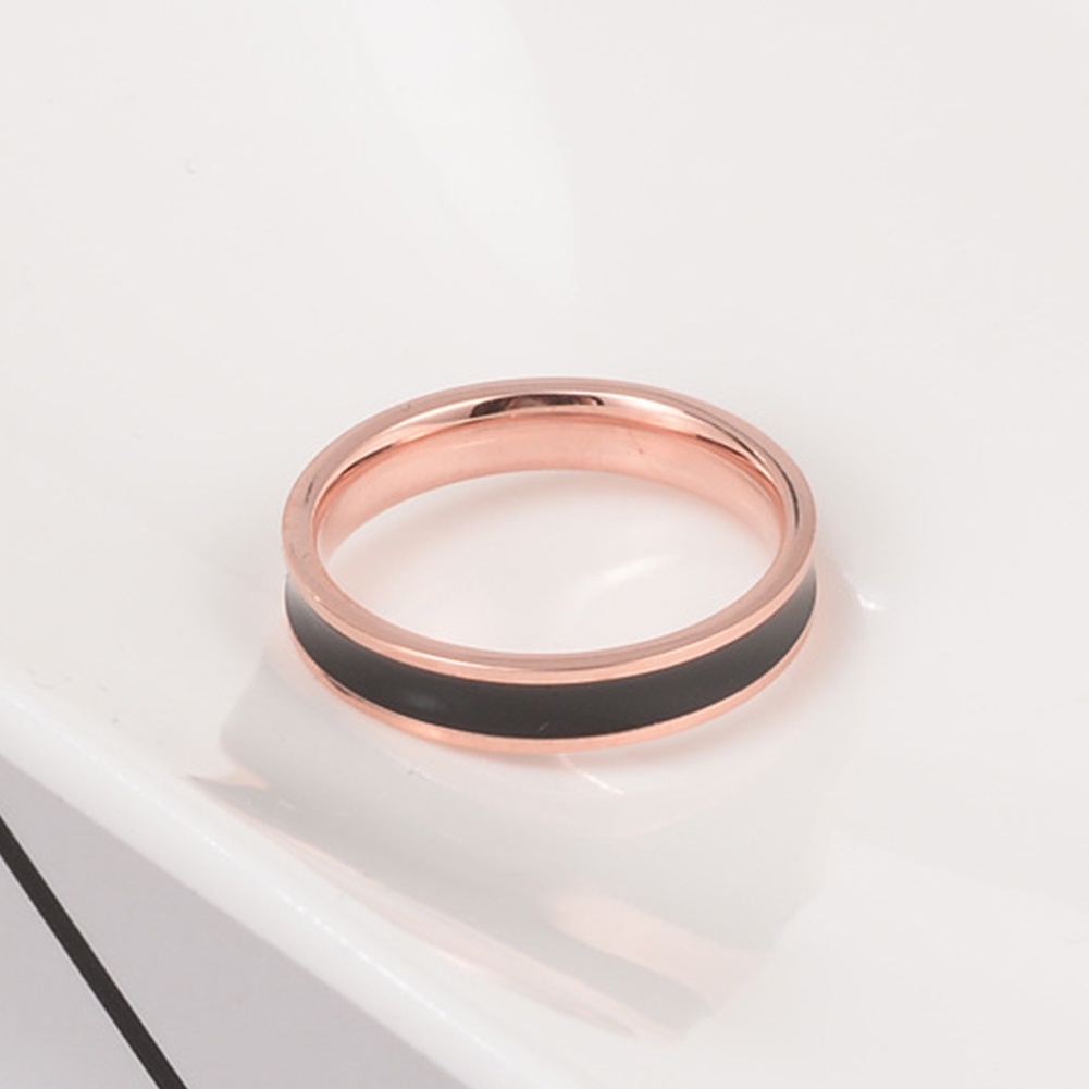 Hu Hu Hu Hu Hu Alat Bantu Pasang Kacamata♡ Cincin Wanita Bahan Titanium Steel Enamel Untuk Pesta Pernikahan