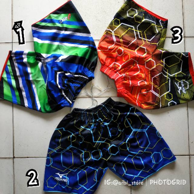 Celana volly mizuno/asics full printing