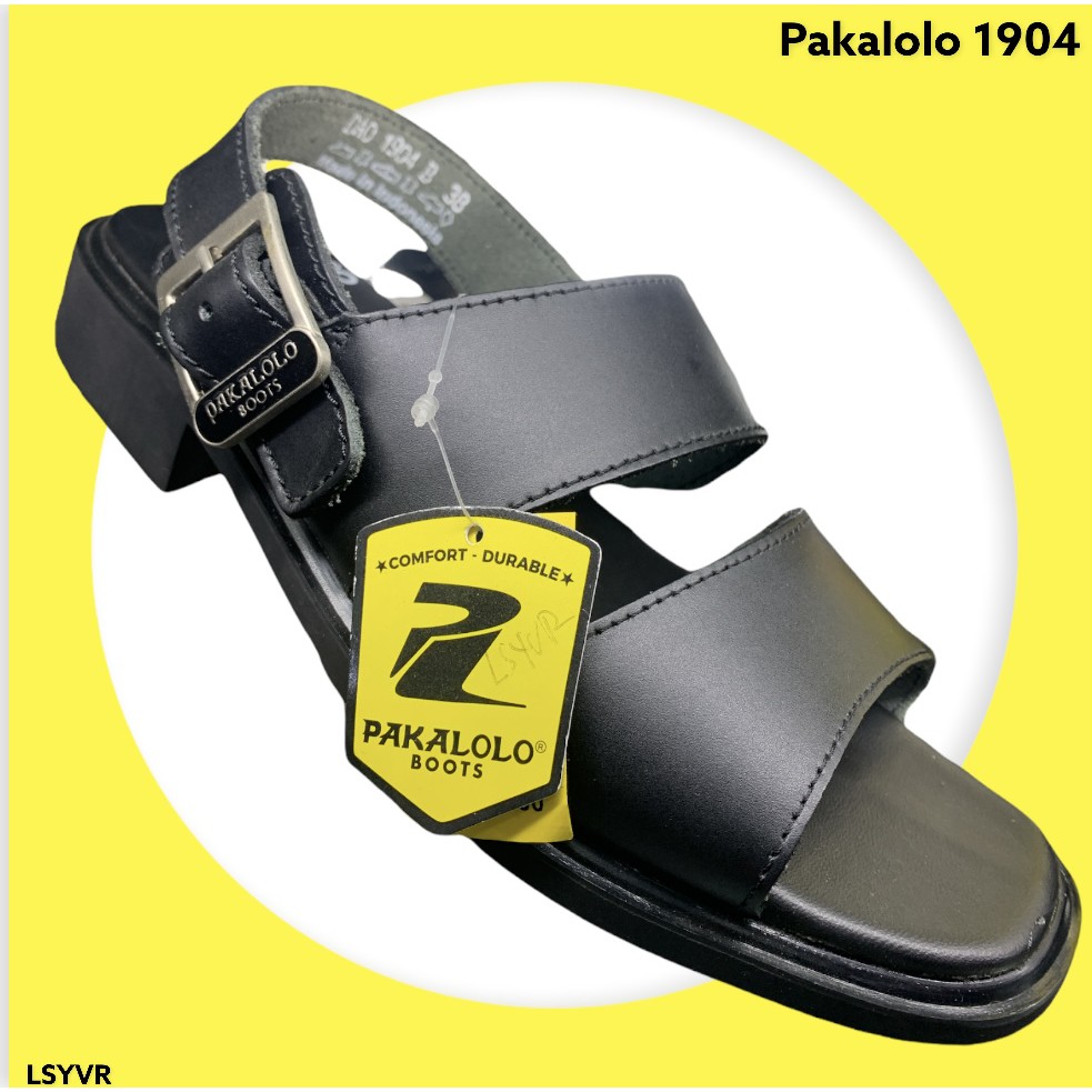 Sandal Pakalolo 1904 Black- Sandal Pria - Sandal Cowok - Sandal Kulit - Sandal Keren - Sandal Bagus 