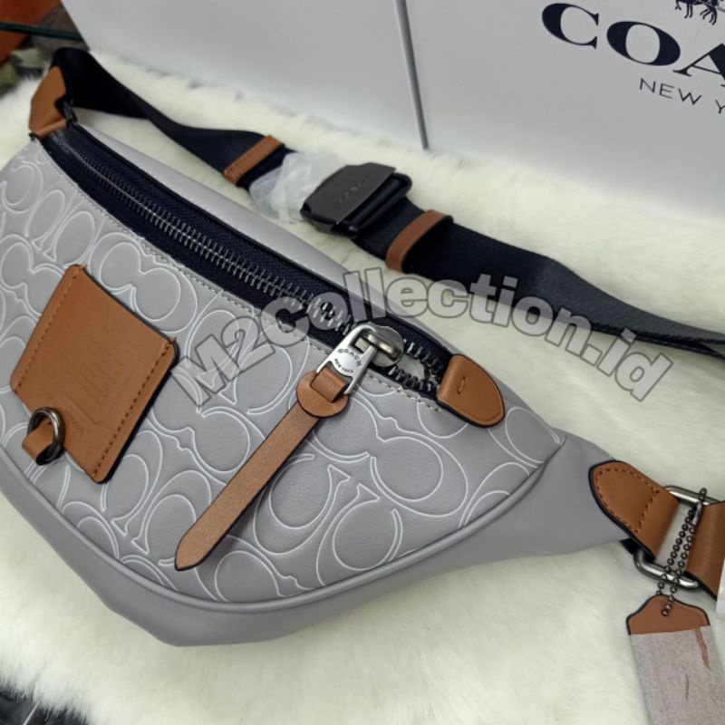 Waistbag Coach Revington Grey Belt Bag Tas Pinggang Original Quality