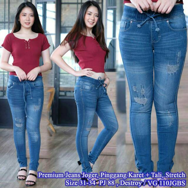 Fi Bigsize celana jeans  110JGBS fashion import