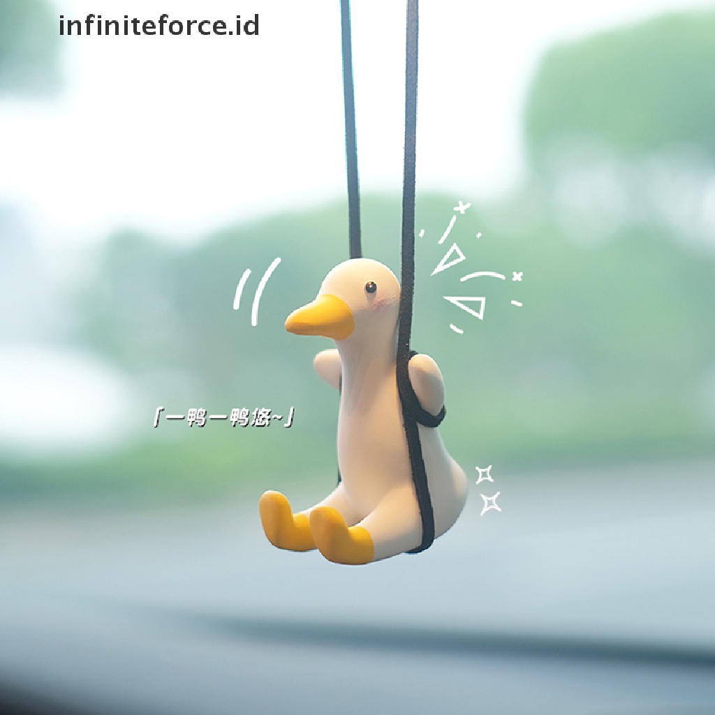 (Infiniteforce.Id) Hiasan Gantung Spion Tengah Mobil Bentuk Bebek Kecil Lucu