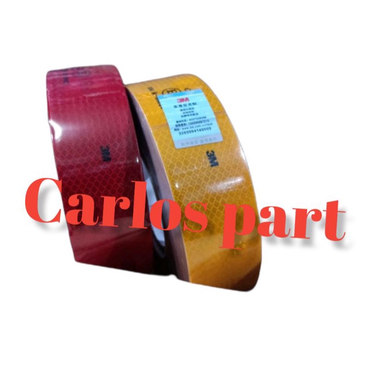 stiker reflektor uji kir warna merah kuning@5meter