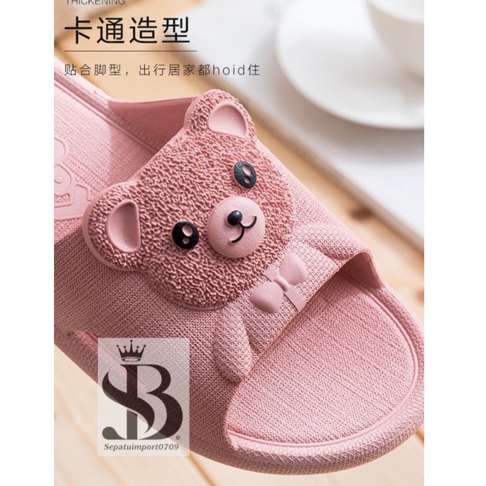 Sandal Rumah Berkualitas Karet BEAR MINSOO Jelly Import