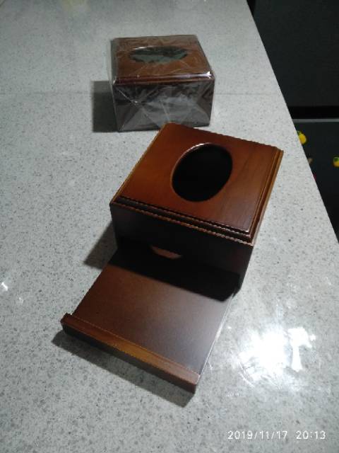 Kotak Tisu Kayu / Walnut Tissue Box 14 x 14 x 8 / Tissue Box Kayu