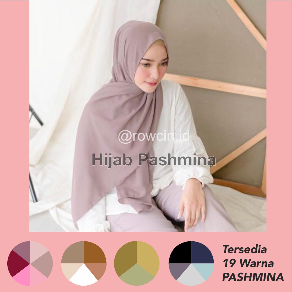 PASHMINA CERUTY BABYDOLL CREPE PREMIUM 180 x 75 cm HIJAB JILBAB KERUDUNG