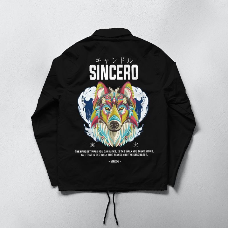 Sincero Jacket Coach Wolf is Wolf Black