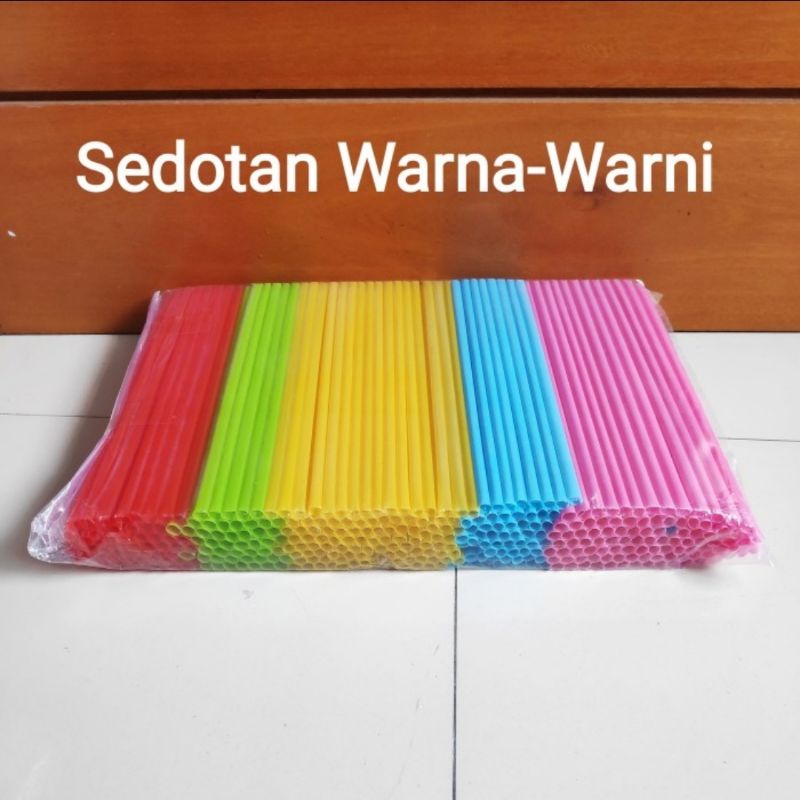 Sedotan | Drinking Strow Panjang 25cm, Sedotan Warna-Warni