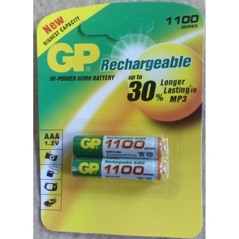 #Baterai Charger GP 1100Mah AAA Nimh Batre Cas AAA GP 1100MAh 1.2V Battery Rechargeable GP AAA