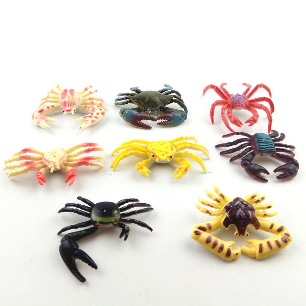 Needway  12Pcs/8Pcs Frogs Model Insect Butterfly Action Figures Learning Model Toys Crab Mini Poultry Marine life Goldfish Tortoise Education Toys