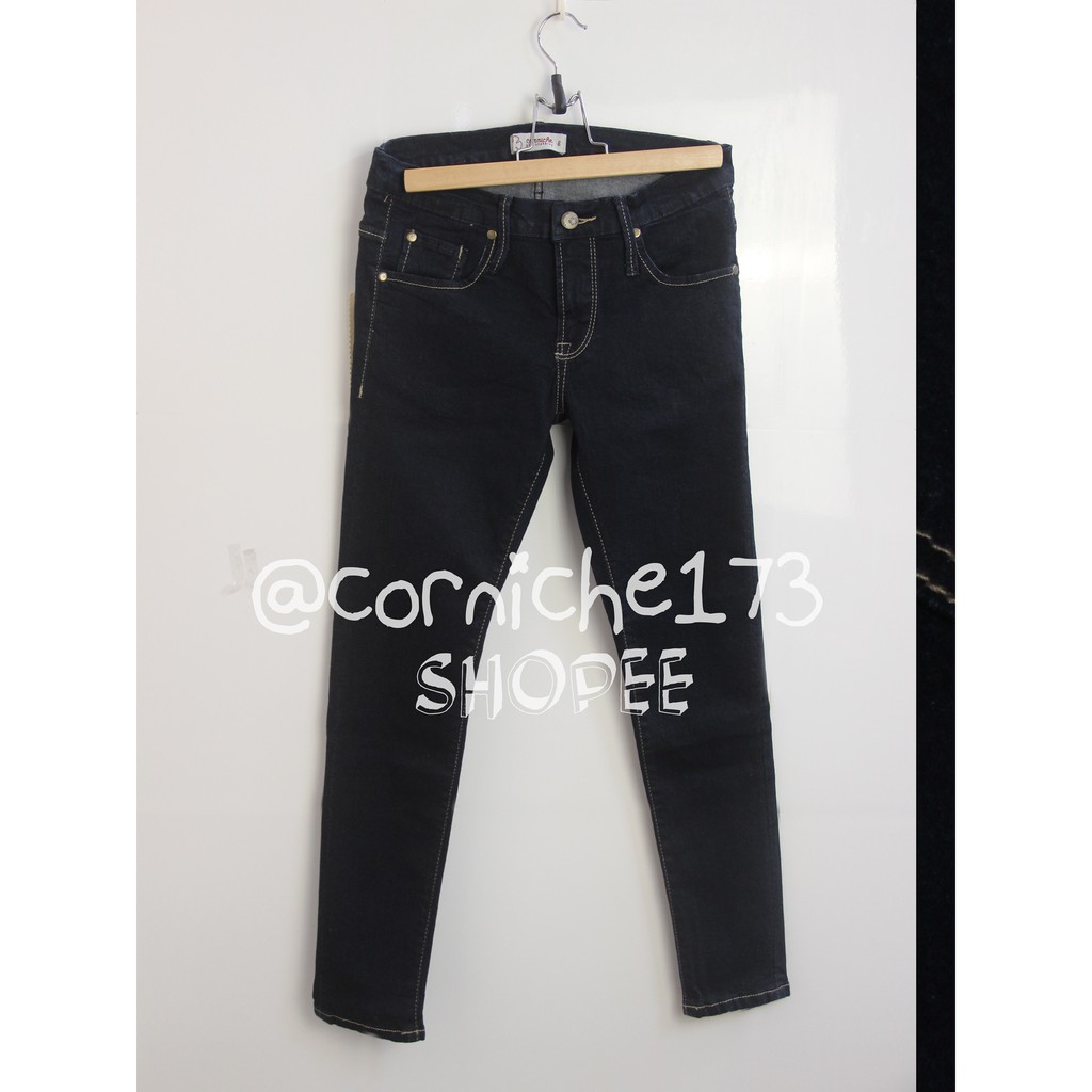 Corniche Denim Pants Black Navy - JA90193