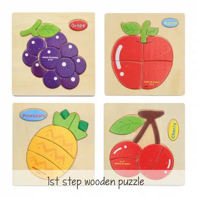 1ST STEP Puzzle Anak Mainan Puzzle Kayu Anak Puzzle Jigsaw Anak-BELLA SHOP