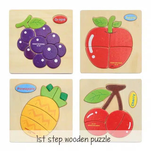 1ST STEP Puzzle Anak Mainan Puzzle Kayu Anak Puzzle Jigsaw Anak