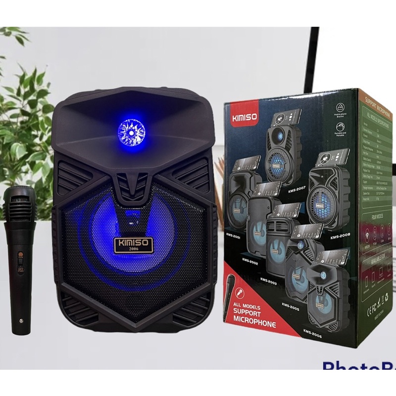 speaker bluetooth kimiso kualitas original speaker portabel plus mic karaoke