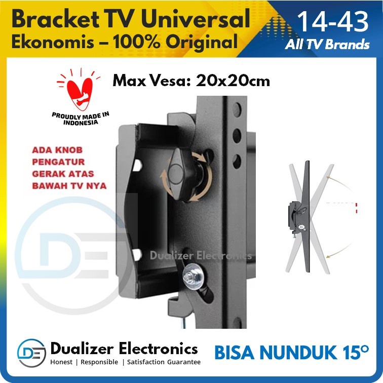 Bracket tv Leons Flat Panel TV 14,17,19,21,22,24,32,40,42 LED LCD BREKET BRAKET UNIVERSAL