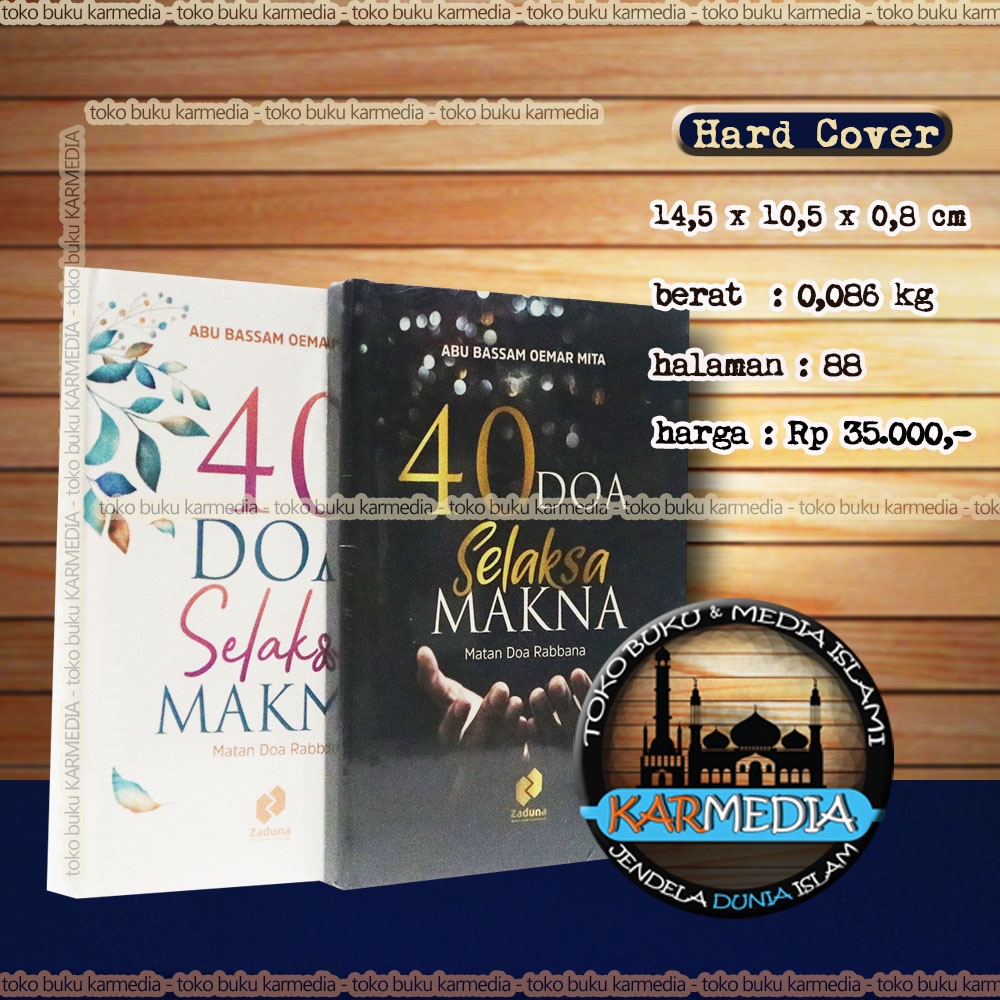 Buku 40 Doa Selaksa Makna - Matan Doa Rabbana - Zaduna - Karmedia