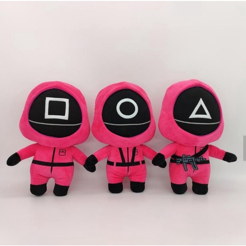 Limited Stok! Boneka Squid Game Tentara Merah Premium Super Soft 30 cm Original Import