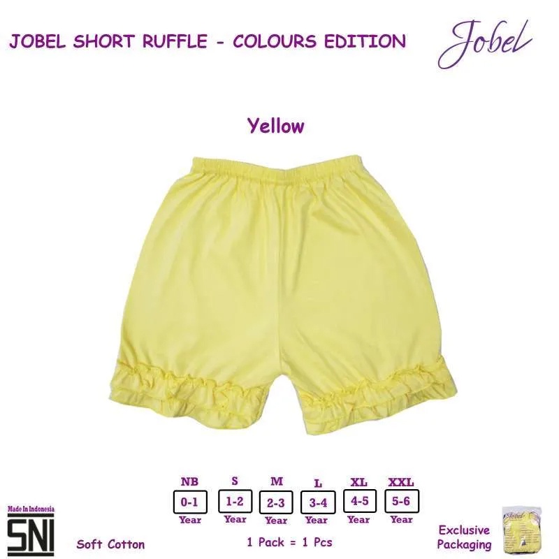 Jobel Girl Shorts Ruffle edition 4pcs Celana Anak Perempuan