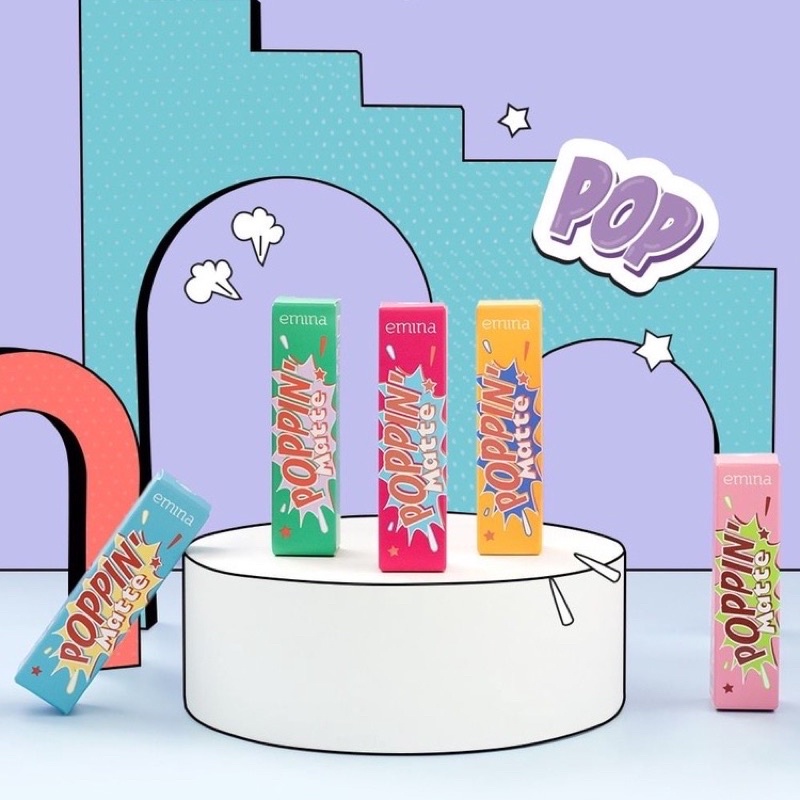 EMINA POPPIN MATTE LIP CREAM / EMINA LIP CREAM / LIP CREAM / EMINA POPPIN MATTE X CHATIME LIMITED ED