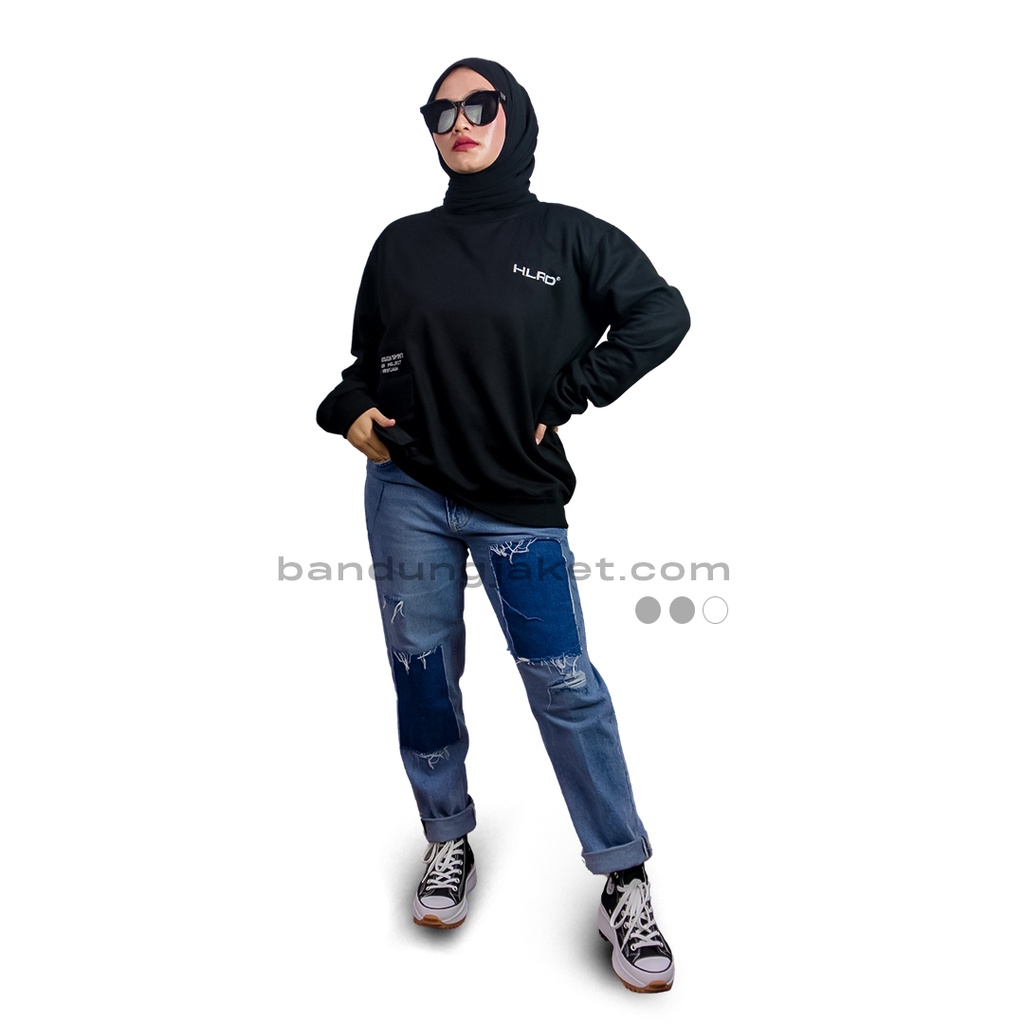 HOLYRIDER Sweatshirt Pocket Down Hitam