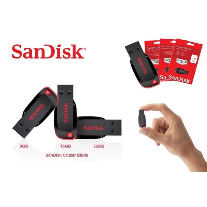 FLASHDISK SANDISK Cruzer Blade TransMemory Flash Disk Sandisk Original Sandisk Ori 10gr