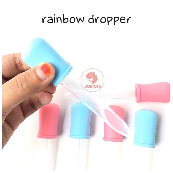 Zoetoys Rainbow Dropper | Pipet Plastik Tetes Alat Bantu Minum Obat Bayi | Mainan Edukasi Anak