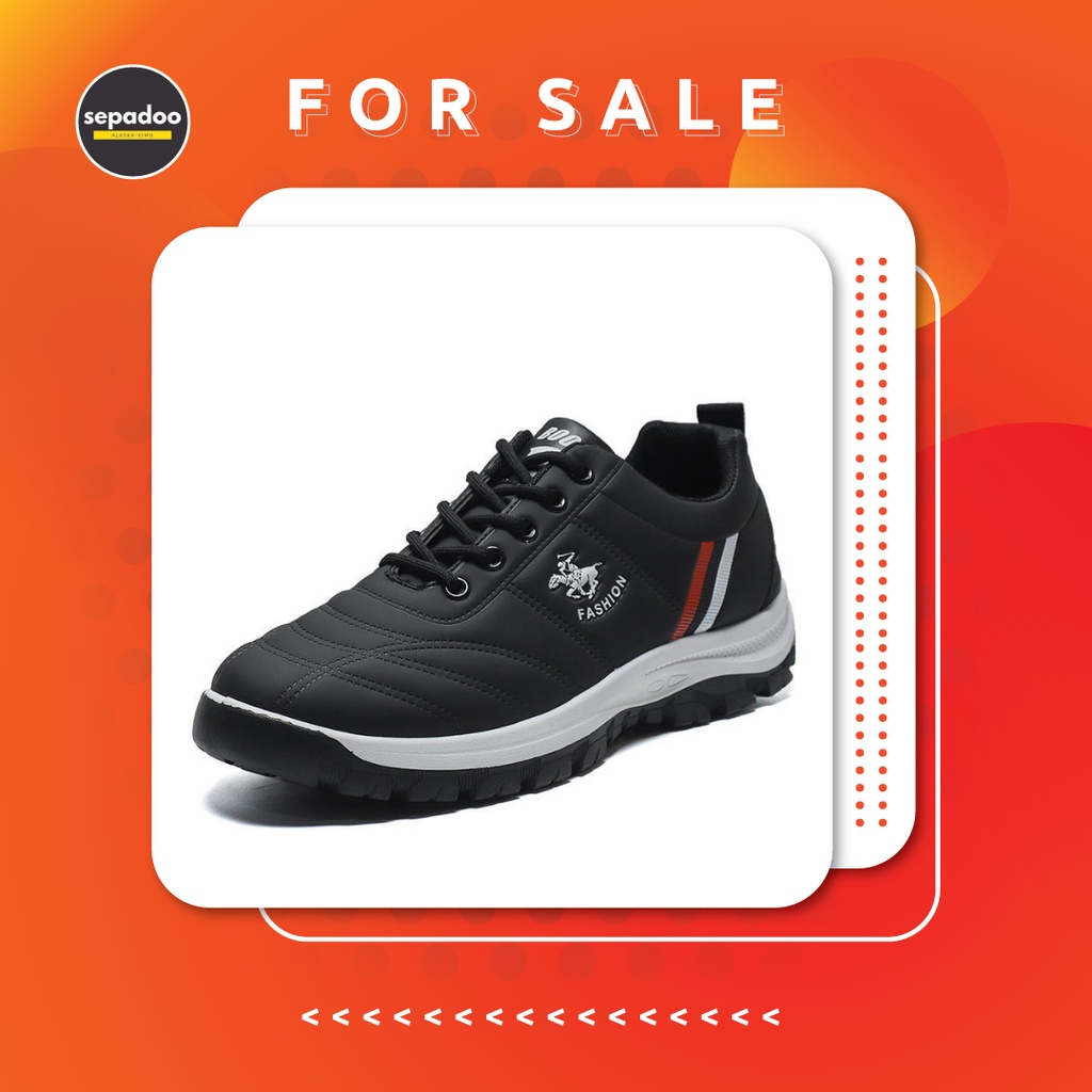 SEPADOO Sport Shoes Pria Z05 Sepatu Running Olahraga Hitam