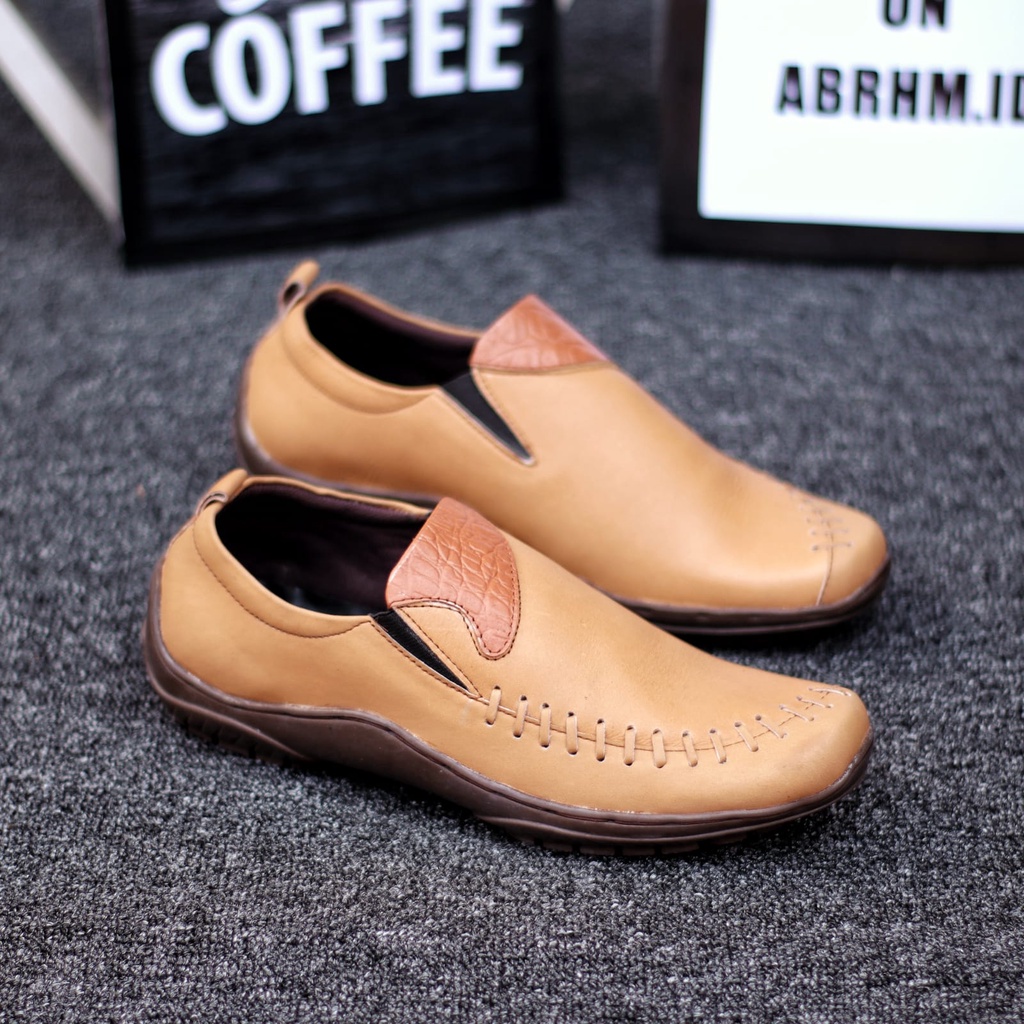 Sepatu Formal Pantofel Kerja Kulit Pria - Abra Deza