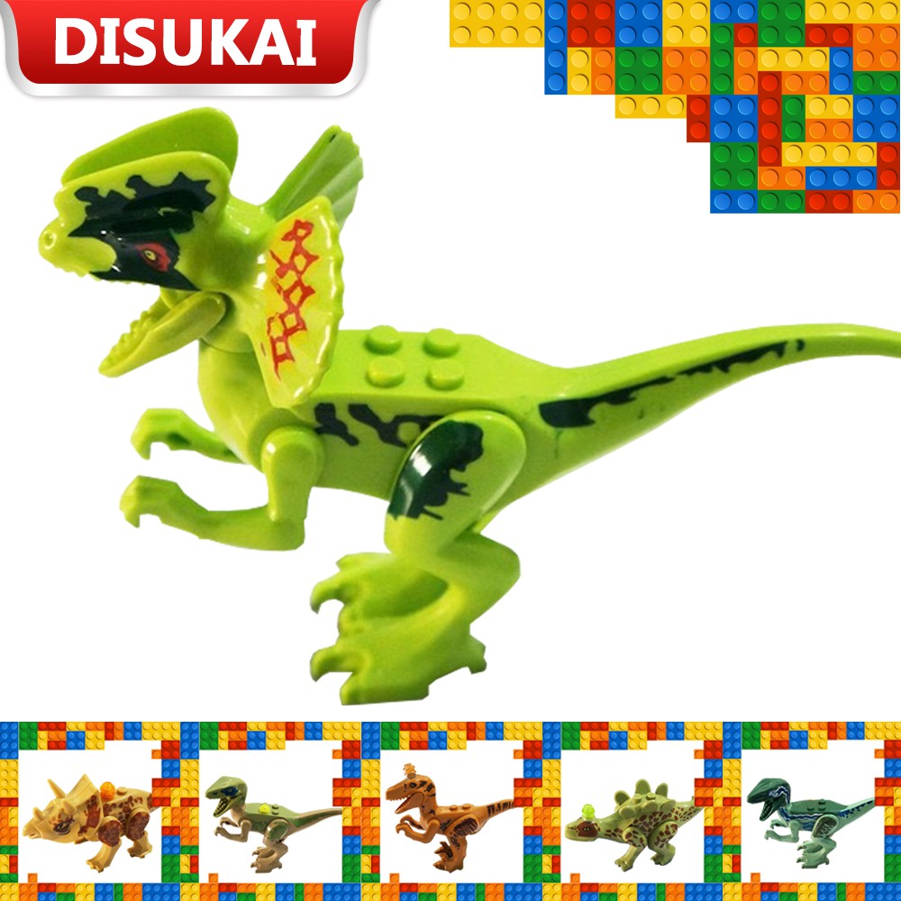 【Stok Baru】Mainan dinosaurus Jurassic balok mainan Pendidikan