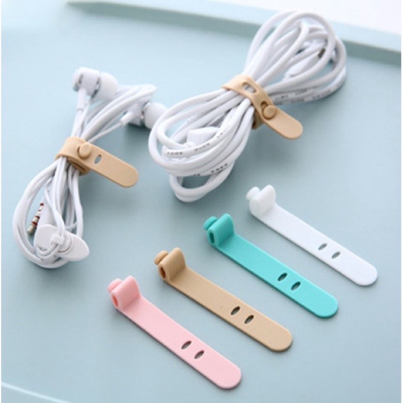 MJ STORE TALI PENGIKAT KABEL / PENGULUNG DAN PERAPI KABEL / KARET SILICONE