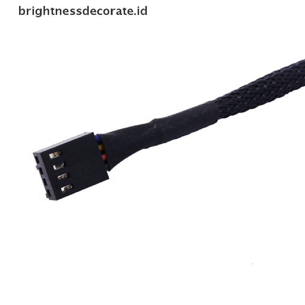 Kabel Ekstension Splitter Kipas Komputer 2 Arah Pwm 4pin / 3pin 27cm Bahan Tembaga