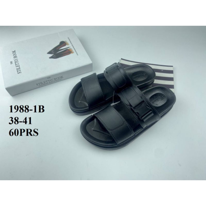 Sandal Jelly Wanita Balance Karet Import Strip 2 1988-1B