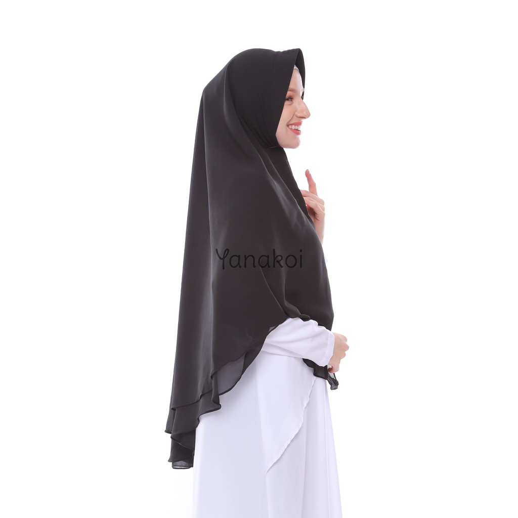 Yanakoi Hijab Jilbab  Khimar Syafa Soft  Pet Antem Warna  