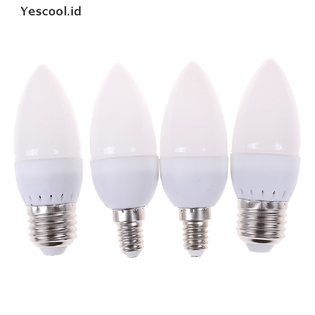 (Yescool) 1pc Lampu Bohlam 8-Led E14 E27 Warna Warm White Untuk Chandelier