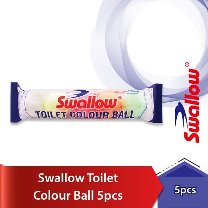 Kamper Swallow Toilet Colour Ball isi 5 pc pcs Kapur Baru Swalow Color Kamar Mandi Urinior Bola Bulat Warna Warni Balls isi5