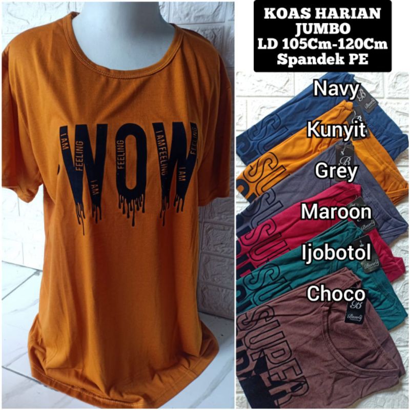 Kaos Jumbo Wanita Harian Spandex PE