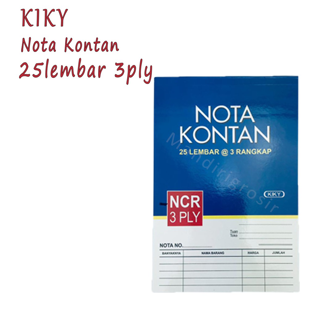 Nota Kontan *Kiky * Nota Kecil * 25lembar 3ply