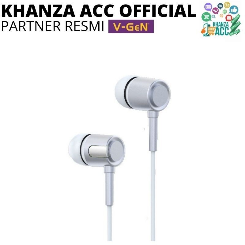 KHANZAACC Earphone VGeN VEP1-20 Wired Handsfree Headset Stereo Sound Xtra Bass V-GeN Earphones