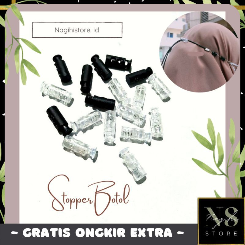 ✨NAGIHI✨ Tambahan Stopper Botol Bening / Hitam