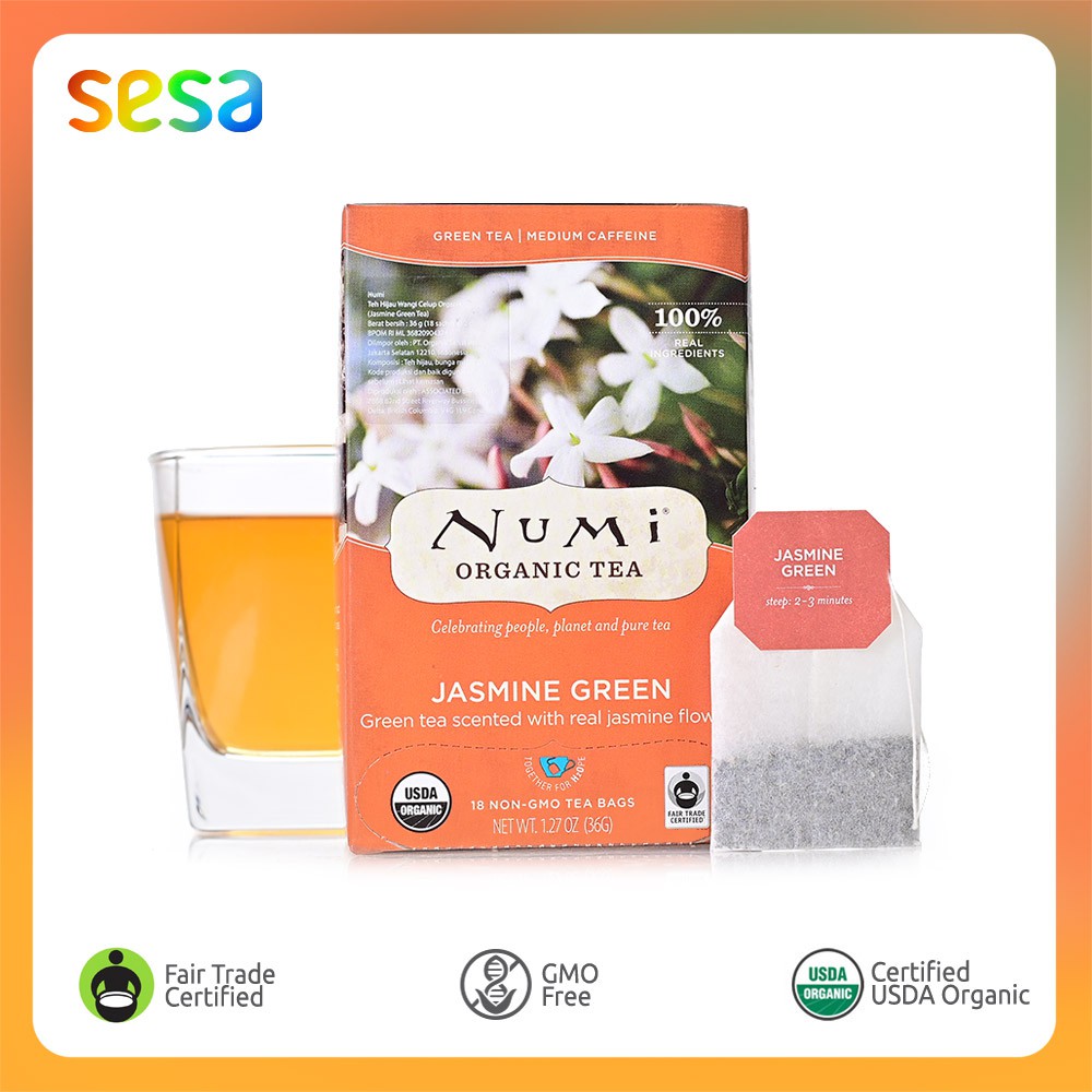 

NUMI TEA Organic Jasmine Green 36gr - Teh NON-GMO