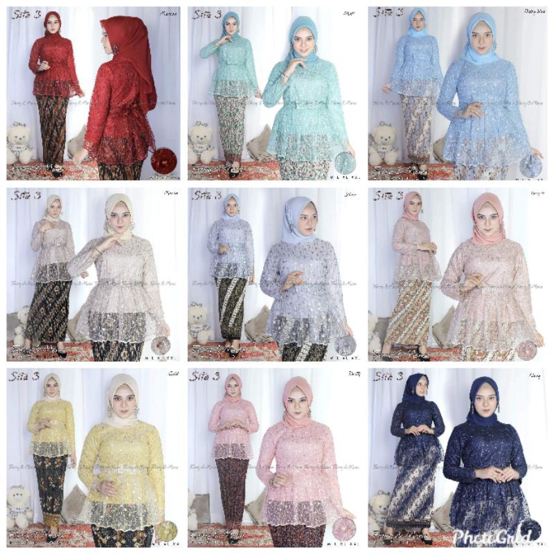 SET KEBAYA SITA 3/KEBAYA TUNANGAN/KEBAYA WISUDA